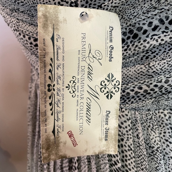 Zara snake print strapless tiered dress - Picture 4 of 10